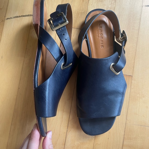 Clergerie Navy Slingback Sandals - Picture 4 of 4
